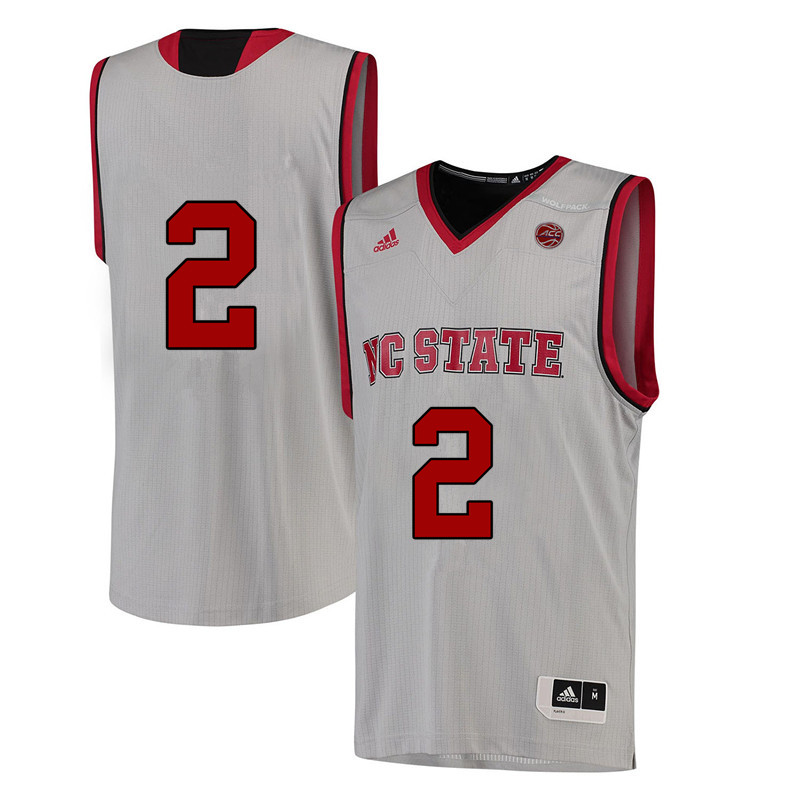 Men #2 Torin Dorn NC State Wolfpack College Basketball Jerseys-White